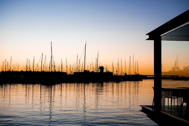 dawn at the harbor