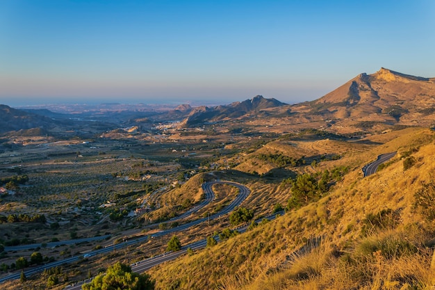 Dawn in the mountain pass of La Carrasqueta