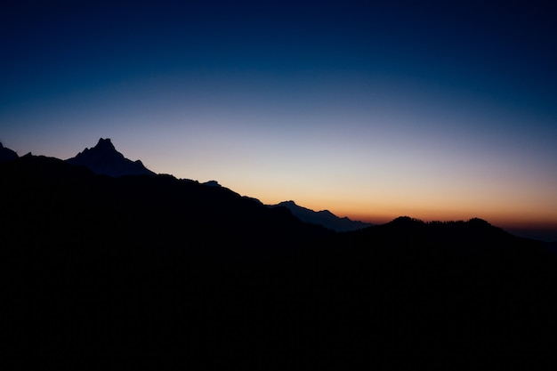 Dawn in the mountains (backgrounds, mockup, blurred)