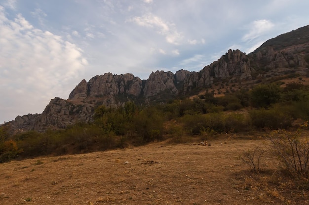 Dawn in the mountains near the Demerdzhi Valley