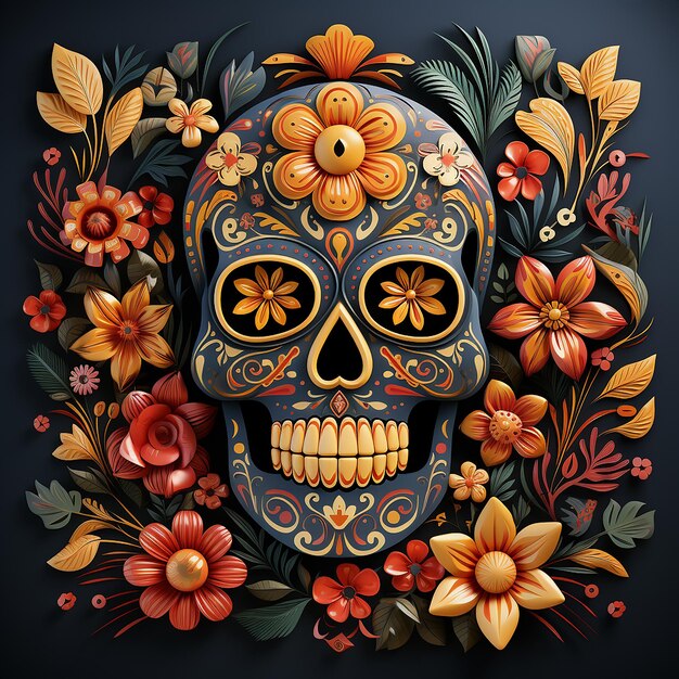 Day of the Dead pattern