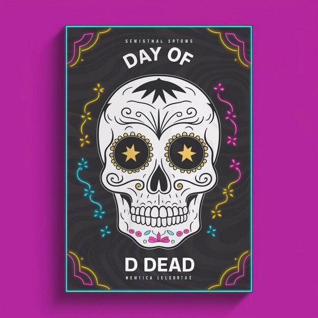 Photo day of the dead poster design