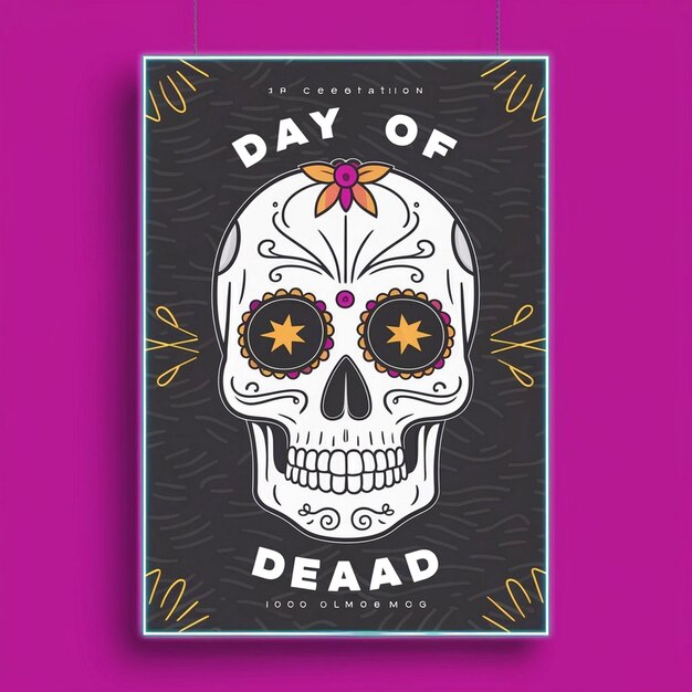 Photo day of the dead poster design