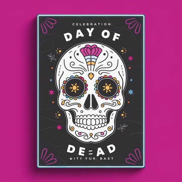 Photo day of the dead poster design