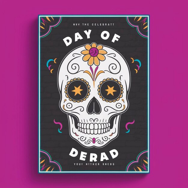 Photo day of the dead poster design