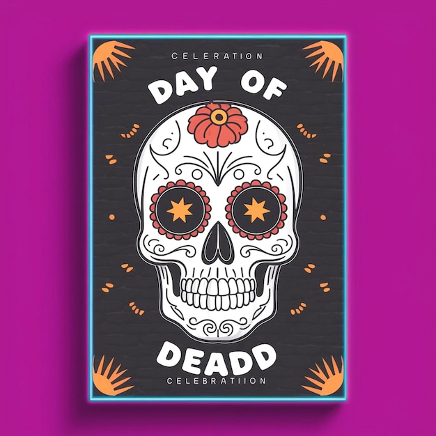 Photo day of the dead poster design