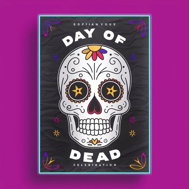 Photo day of the dead poster design