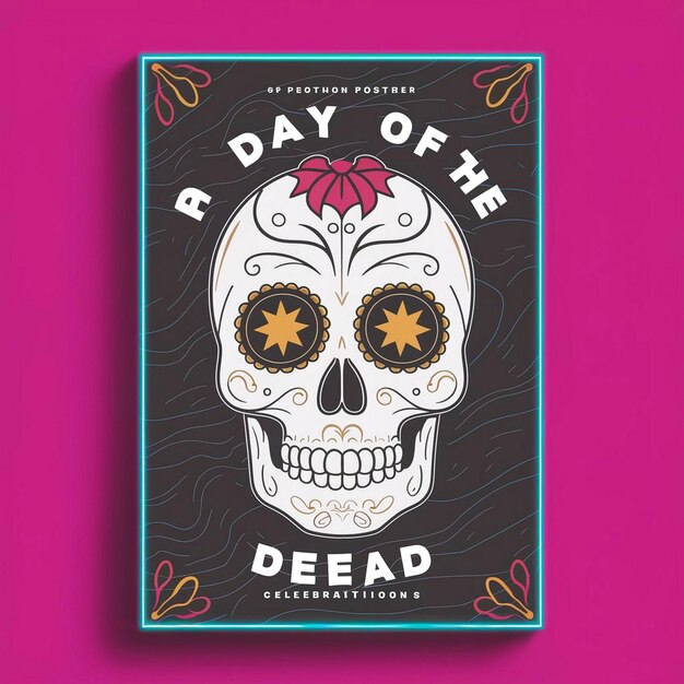 Photo day of the dead poster design