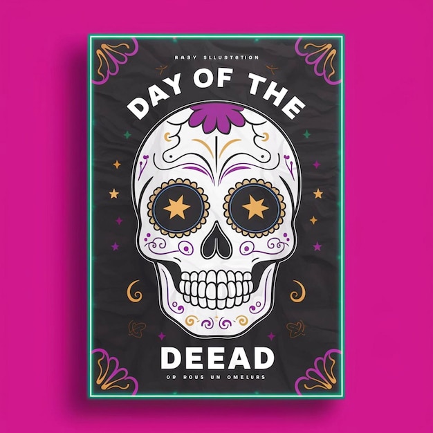 Photo day of the dead poster design