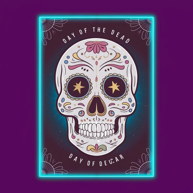 Photo day of the dead poster design