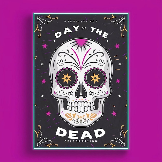 Photo day of the dead poster design