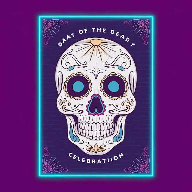 Photo day of the dead poster design