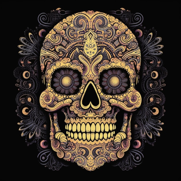 Day of the dead skull wallpapers