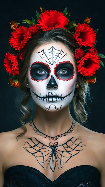 day of the dead woman halloween costume