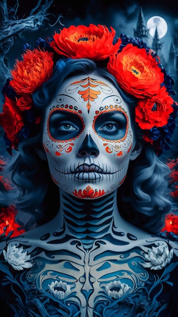 day of the dead woman halloween costume