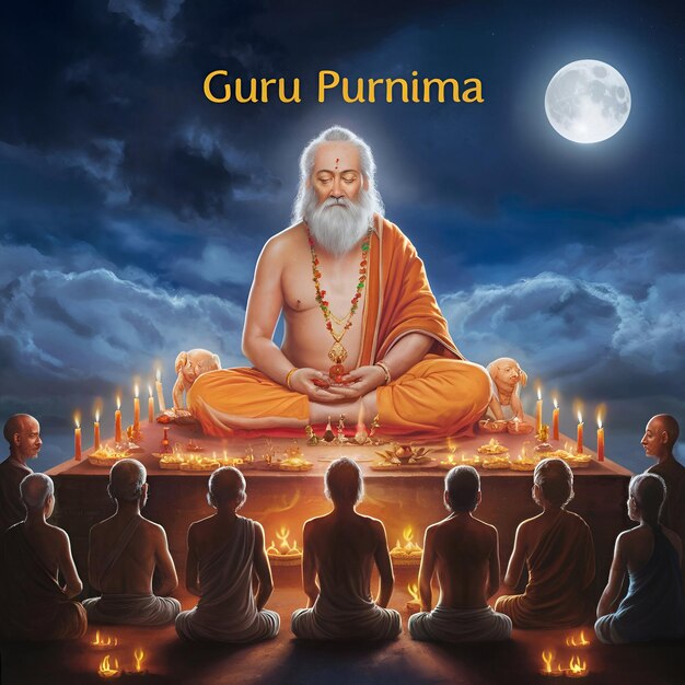 Day Of Guru Purnima Honoring Celebration