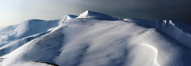 Daytonight pastels transition in winter mountains