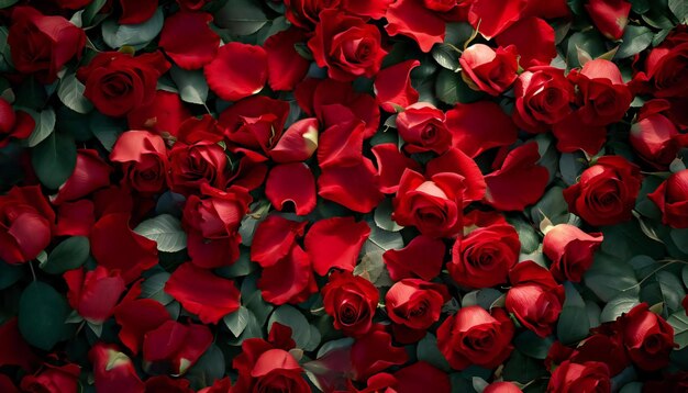 A dazzling array of red rose petals that inspire stunning visuals