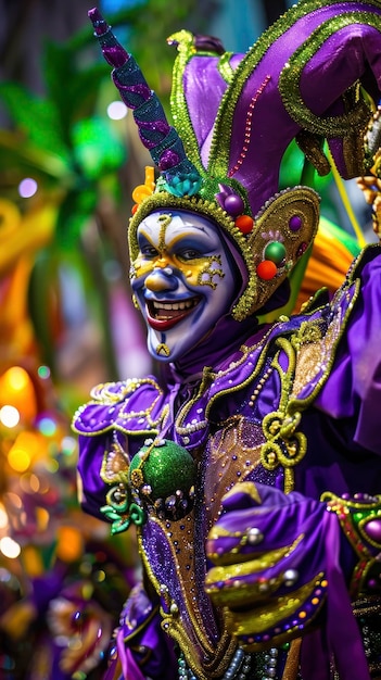 The dazzling and colorful Rio carnival the scenery