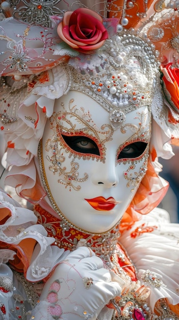 The dazzling and colorful Venice carnival the scenery