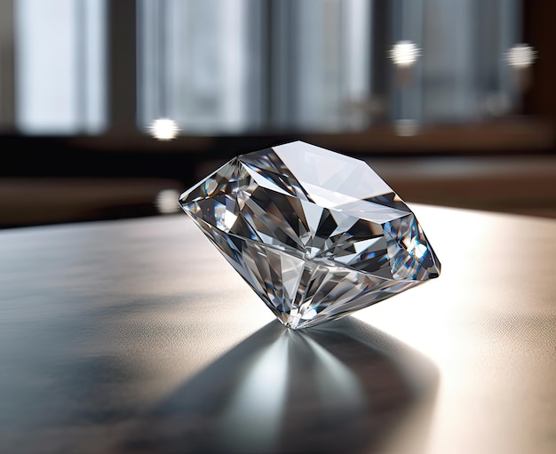 Dazzling diamond on background created with Generative Al technology