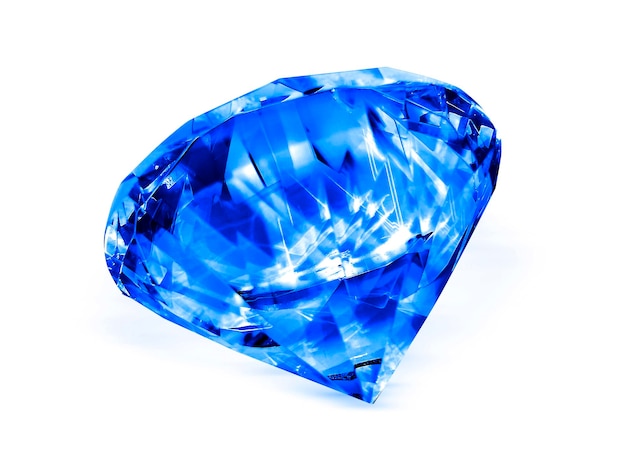 Dazzling diamond blue on white background