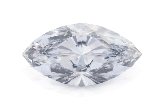 Dazzling diamond on white background