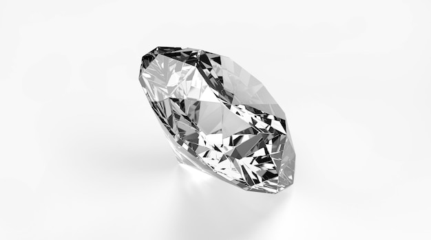 Dazzling diamond on white background