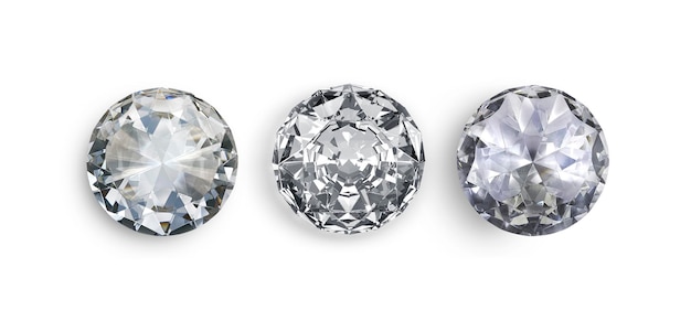 Dazzling diamond on white background