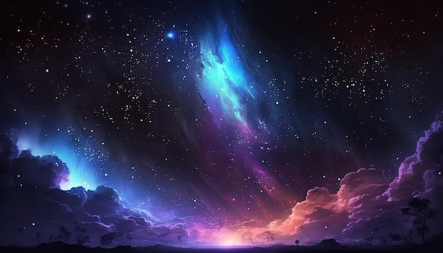 Dazzling starry sky wallpaper universe starry sky backgroundGenerative AI