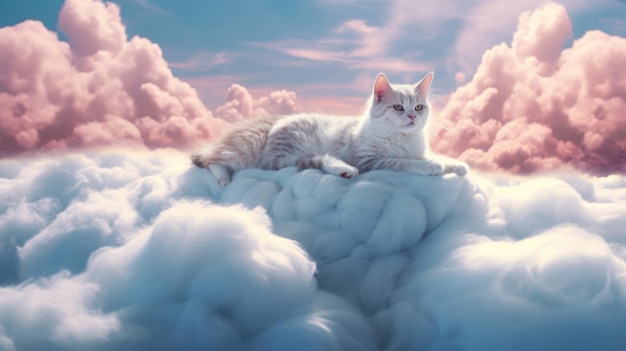 Dead cat in heaven in Paradise Eternal memory A Better Life generated AI