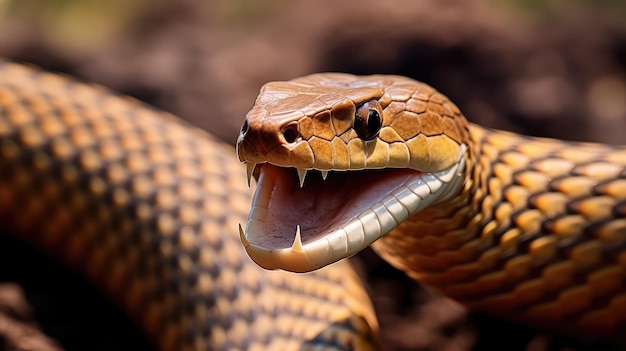 Deadly eastern brown snake