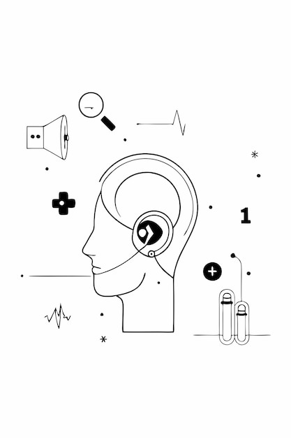 Photo deafness and hearing loss abstract vector illustration of symptoms and otolaryngologist visit