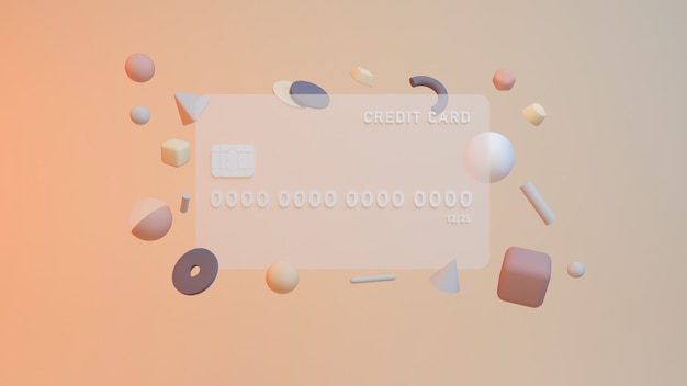 Debit or credit Card money coins isometric