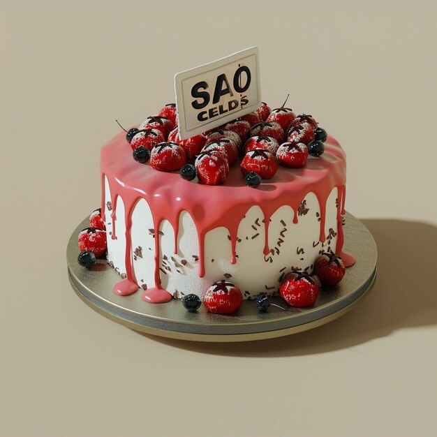 Photo decadent cake with price tag perfect for special occasions