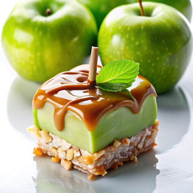 Photo decadent caramel apple desserts a sweet fusion of fruit and indulgence