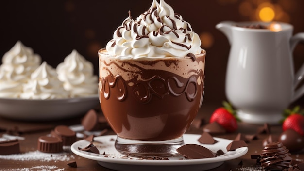 Decadent Chocolate Delight with Whipped Cream Silvia Dimitrova's AwardWinning Stock Photo