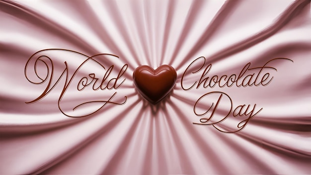 A decadent chocolate heart as the focal point against a backdrop of pure white