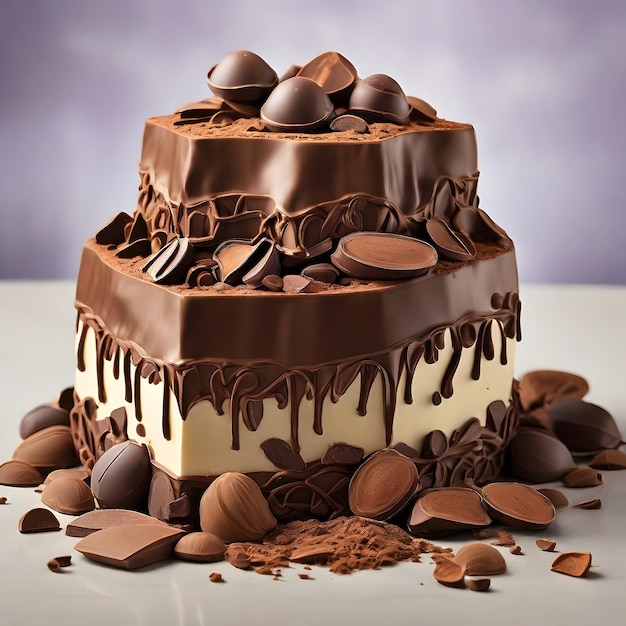 Decadent Chocolate Waterfall Velvety Sweetness in Stunning Photography