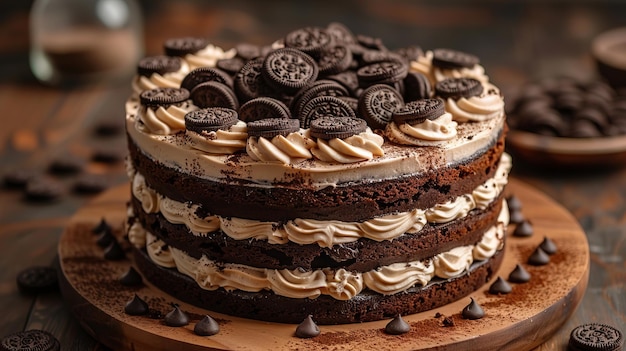 Decadent Oreo Cookie Cake with Cream