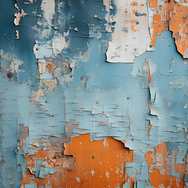 Decay and Rust Corroded Appearance of Rusty Metal Background gold orange blue green and black