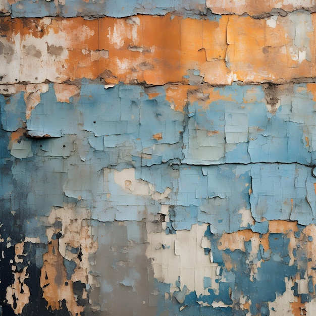 Decay and Rust Corroded Appearance of Rusty Metal Background gold orange blue green and black