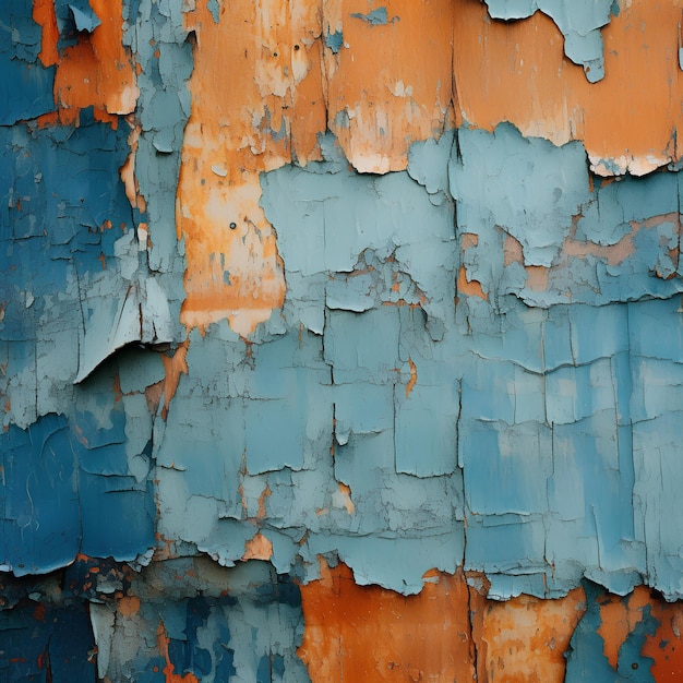 Decay and Rust Corroded Appearance of Rusty Metal Background gold orange blue green and black