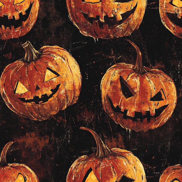 Photo decaying pumpkin pattern