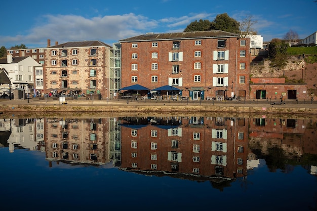 December 2022 Exeter Quayside Devon England UK Europe Quayside landscape on river Exe waterfront