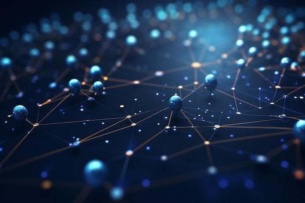 decentralized network nodes connections pathway guide abstract connection background pattern