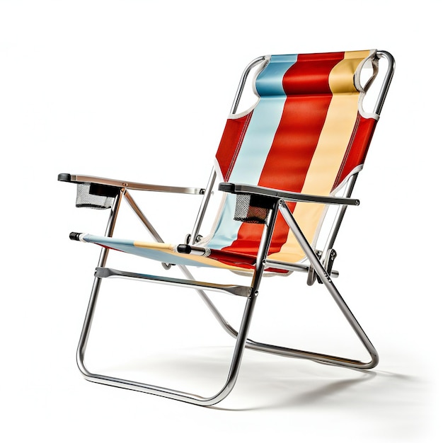 Deck chair isolated on white background