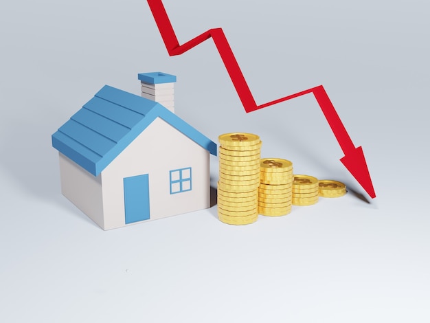 A decline in property prices.