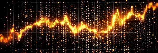 Photo the declining value of stocks is graphically represented as a descending trend on a stock market graph