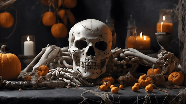 Decor for Helloween Human skeleton for Helloween